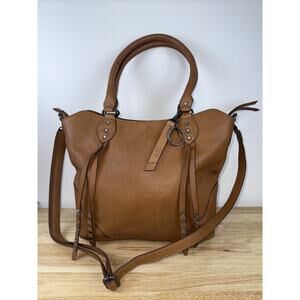 Frye And Co Dallas Leather Large Tote Purse Handbag Cognac Brown